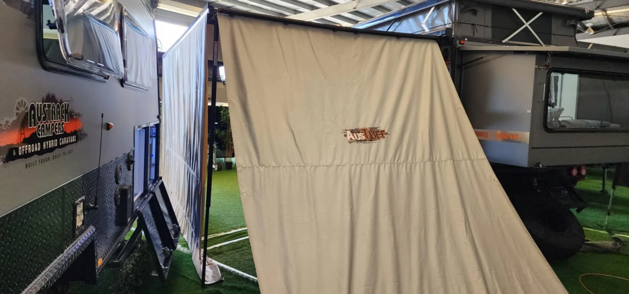 AusTuff Canvas Wall Kit (3 walls) to suit 3.2m Long Awning
