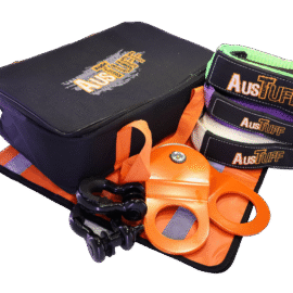 AusTuff 4x4 Recovery Kit - Snatch Strap with Block and Dampener