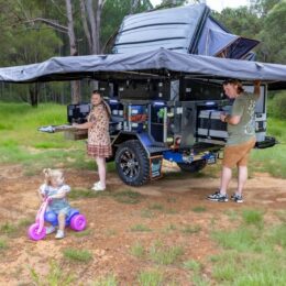 AusTuff 270 Degree Batwing Awning with Built in Lights