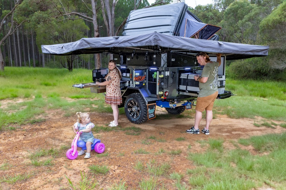 AusTuff 270 Degree Batwing Awning with Built in Lights
